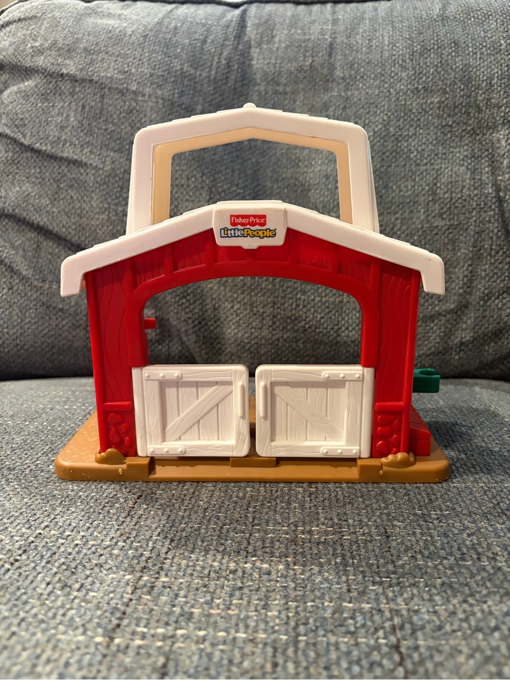 Fisher-Price Little People Red and White Barn Playset with Tan Base